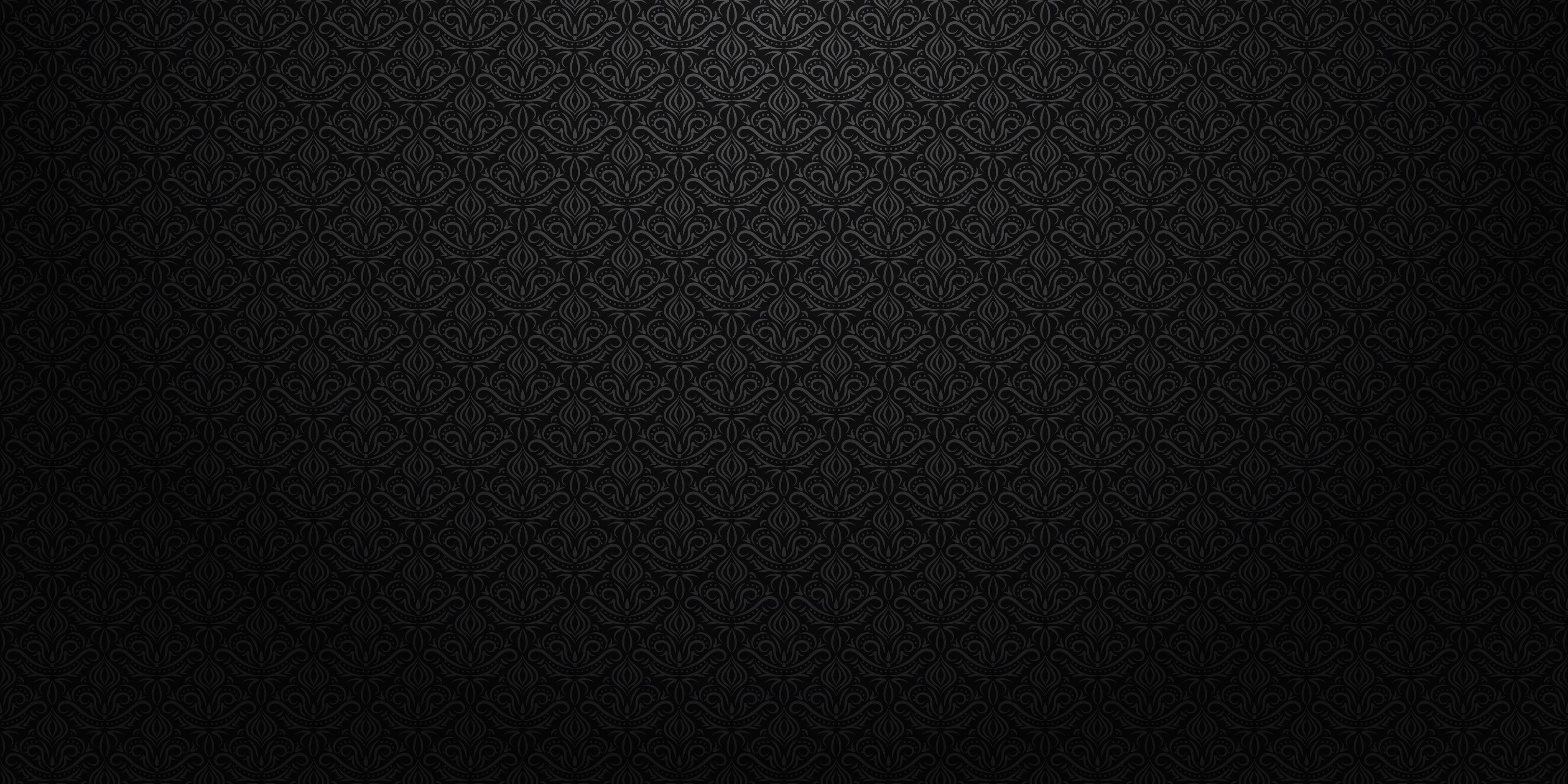 Seamless Victorian Pattern Dark Black Texture